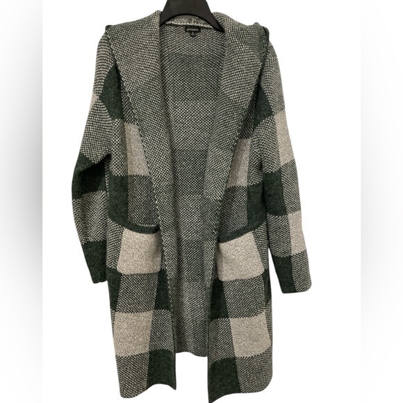 Angeleno Plaid gingham cozy chic long cardigan in size medium - Picture 1 of 5